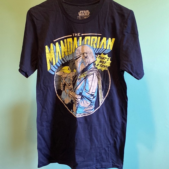 Star Wars Other - NWOT Men’s Small Star Wars Mandalorian Tee Navy Blue